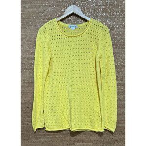 Liz Claiborne Women MEDIUM Sweater Pullover Bright Yellow Ladies